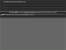 Tablet Screenshot of mylittlesunshineblog.com